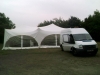 marquee set up in progress