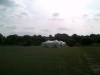 marquee in huge field